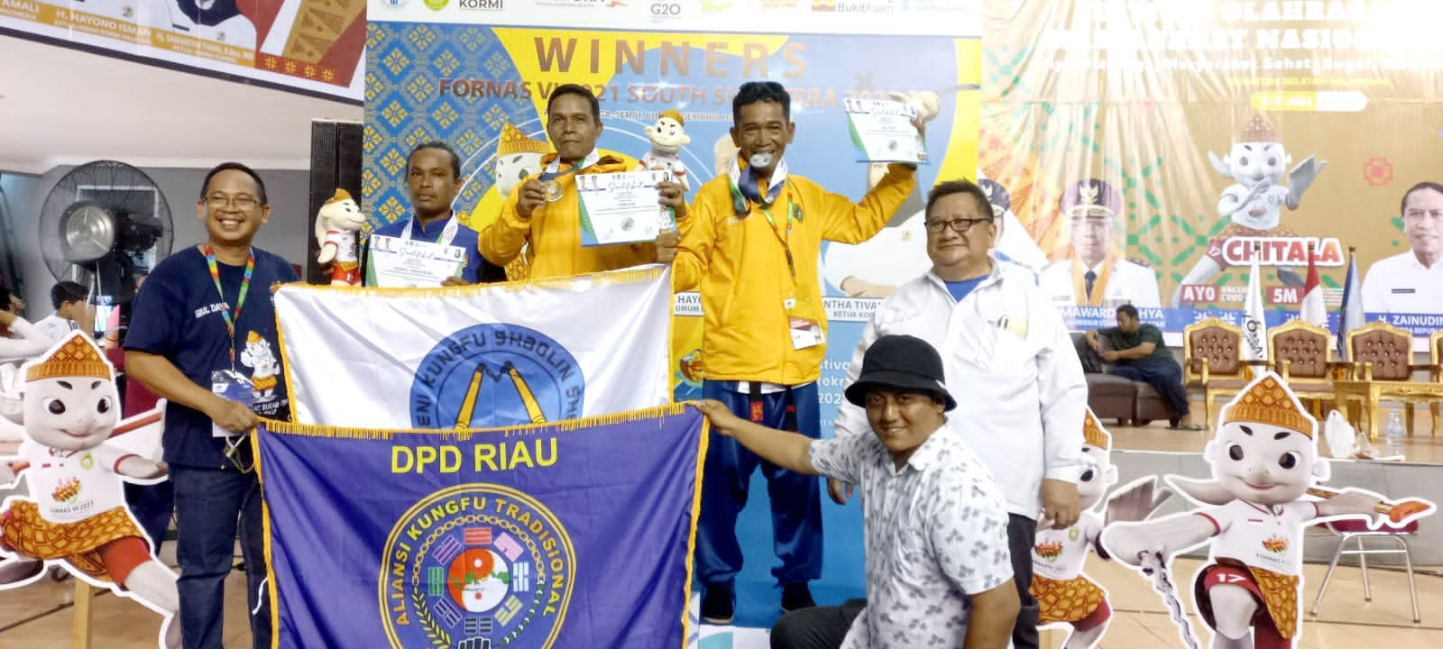 Kungfu Riau Raih 34 Medali Fornas 2022