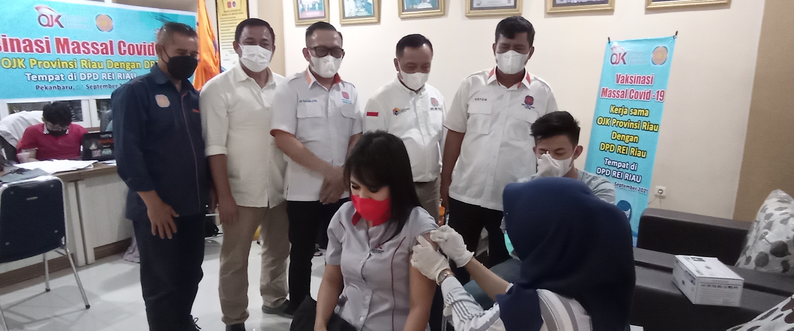 DPD REI Riau Gelar Vaksinasi Kerjasama OJK Riau, Tujuannya Sangat Mulia